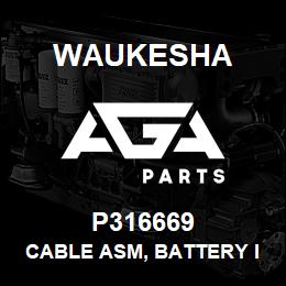 P316669 Waukesha CABLE ASM, BATTERY INTERCONECT | AGA Parts