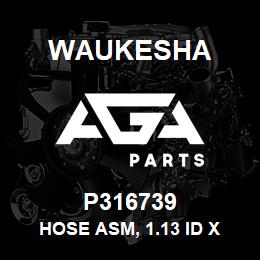 P316739 Waukesha HOSE ASM, 1.13 ID X 30.59 LG. | AGA Parts