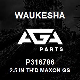 P316786 Waukesha 2.5 IN TH'D MAXON GSV BODY MOD. | AGA Parts