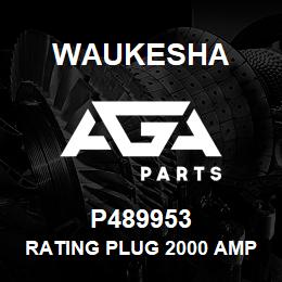P489953 Waukesha RATING PLUG 2000 AMPH | AGA Parts