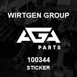 100344 Wirtgen Group STICKER | AGA Parts
