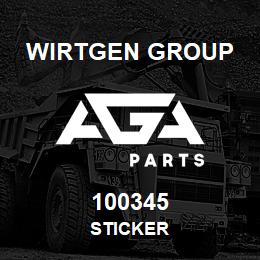 100345 Wirtgen Group STICKER | AGA Parts