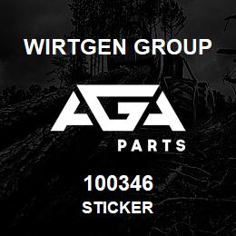 100346 Wirtgen Group STICKER | AGA Parts