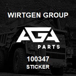 100347 Wirtgen Group STICKER | AGA Parts