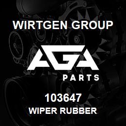 103647 Wirtgen Group WIPER RUBBER | AGA Parts