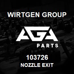103726 Wirtgen Group NOZZLE EXIT | AGA Parts