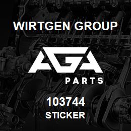 103744 Wirtgen Group STICKER | AGA Parts