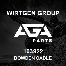 103922 Wirtgen Group BOWDEN CABLE | AGA Parts