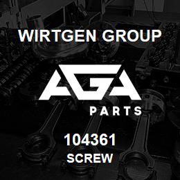 104361 Wirtgen Group SCREW | AGA Parts