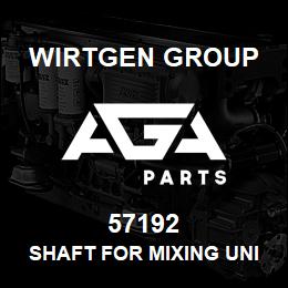 57192 Wirtgen Group SHAFT FOR MIXING UNIT | AGA Parts