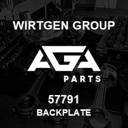 57791 Wirtgen Group BACKPLATE | AGA Parts