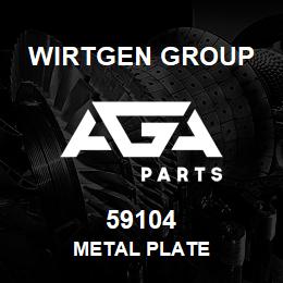 59104 Wirtgen Group METAL PLATE | AGA Parts