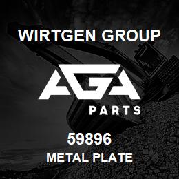 59896 Wirtgen Group METAL PLATE | AGA Parts