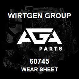 60745 Wirtgen Group WEAR SHEET | AGA Parts