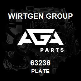 63236 Wirtgen Group PLATE | AGA Parts