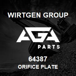 64387 Wirtgen Group ORIFICE PLATE | AGA Parts