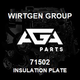 71502 Wirtgen Group INSULATION PLATE | AGA Parts