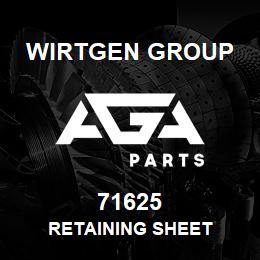 71625 Wirtgen Group RETAINING SHEET | AGA Parts