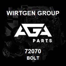 72070 Wirtgen Group BOLT | AGA Parts