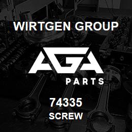 74335 Wirtgen Group SCREW | AGA Parts