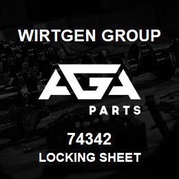 74342 Wirtgen Group LOCKING SHEET | AGA Parts