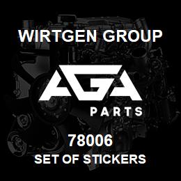 78006 Wirtgen Group SET OF STICKERS | AGA Parts