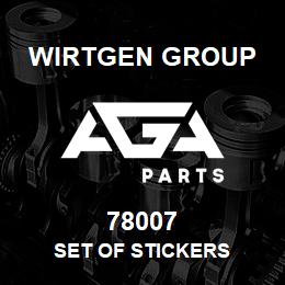 78007 Wirtgen Group SET OF STICKERS | AGA Parts