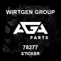 78277 Wirtgen Group STICKER | AGA Parts