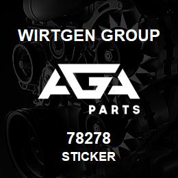 78278 Wirtgen Group STICKER | AGA Parts