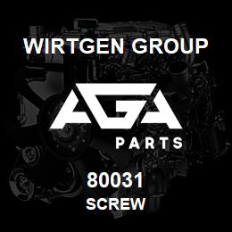 80031 Wirtgen Group SCREW | AGA Parts