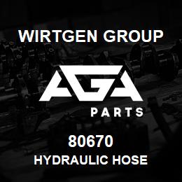 80670 Wirtgen Group HYDRAULIC HOSE | AGA Parts