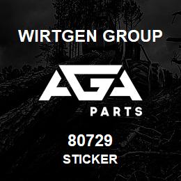 80729 Wirtgen Group STICKER | AGA Parts