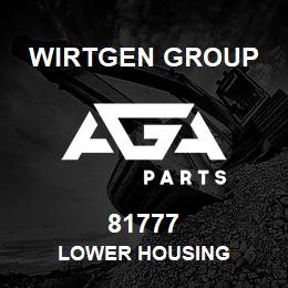 81777 Wirtgen Group LOWER HOUSING | AGA Parts