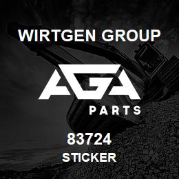 83724 Wirtgen Group STICKER | AGA Parts