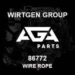 86772 Wirtgen Group WIRE ROPE | AGA Parts