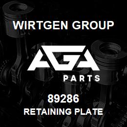 89286 Wirtgen Group RETAINING PLATE | AGA Parts