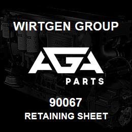 90067 Wirtgen Group RETAINING SHEET | AGA Parts