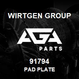 91794 Wirtgen Group PAD PLATE | AGA Parts