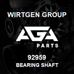 92959 Wirtgen Group BEARING SHAFT | AGA Parts