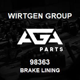 98363 Wirtgen Group BRAKE LINING | AGA Parts