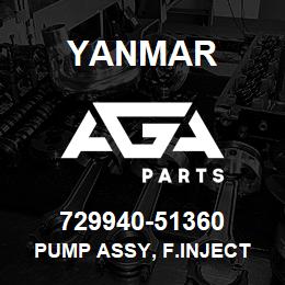 729940-51360 Yanmar PUMP ASSY, F.INJECT | AGA Parts