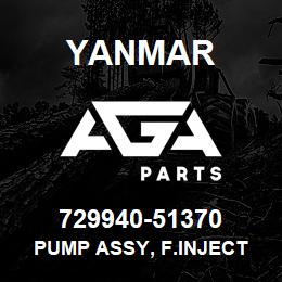 729940-51370 Yanmar PUMP ASSY, F.INJECT | AGA Parts