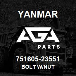 751605-23551 Yanmar bolt w/nut | AGA Parts