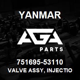 751695-53110 Yanmar Valve Assy, Injection | AGA Parts