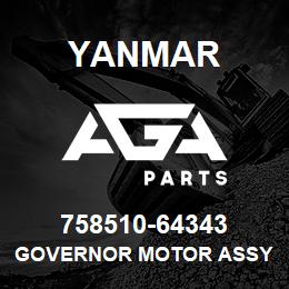 758510-64343 Yanmar governor motor assy | AGA Parts