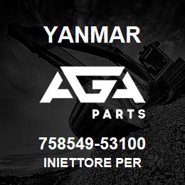 758549-53100 Yanmar INIETTORE PER | AGA Parts