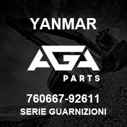 760667-92611 Yanmar SERIE GUARNIZIONI | AGA Parts