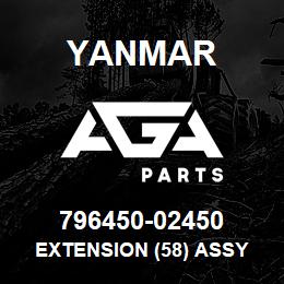 796450-02450 Yanmar EXTENSION (58) ASSY | AGA Parts