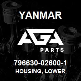 796630-02600-1 Yanmar housing, lower | AGA Parts