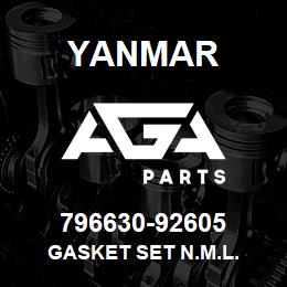 796630-92605 Yanmar gasket set n.m.l. | AGA Parts